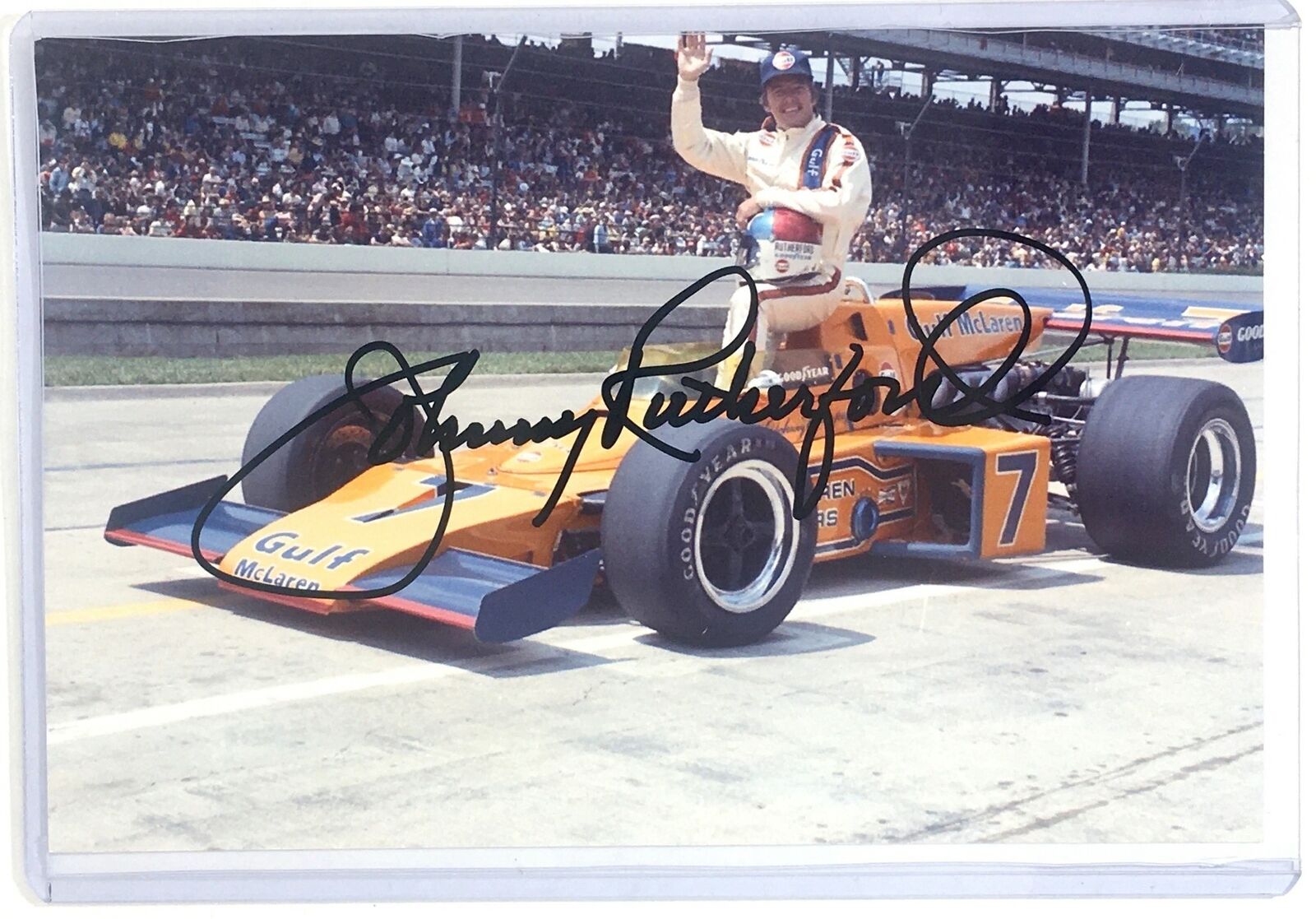 Johnny Rutherford Signed 4x6 Photo Poster painting Indianapolis 500 Indy IRL Autograph Auto