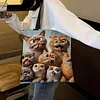 Funny Cat-11CT DIY Stamped Cross Stitch Shopping Bag 40*40cm tapestrymarket