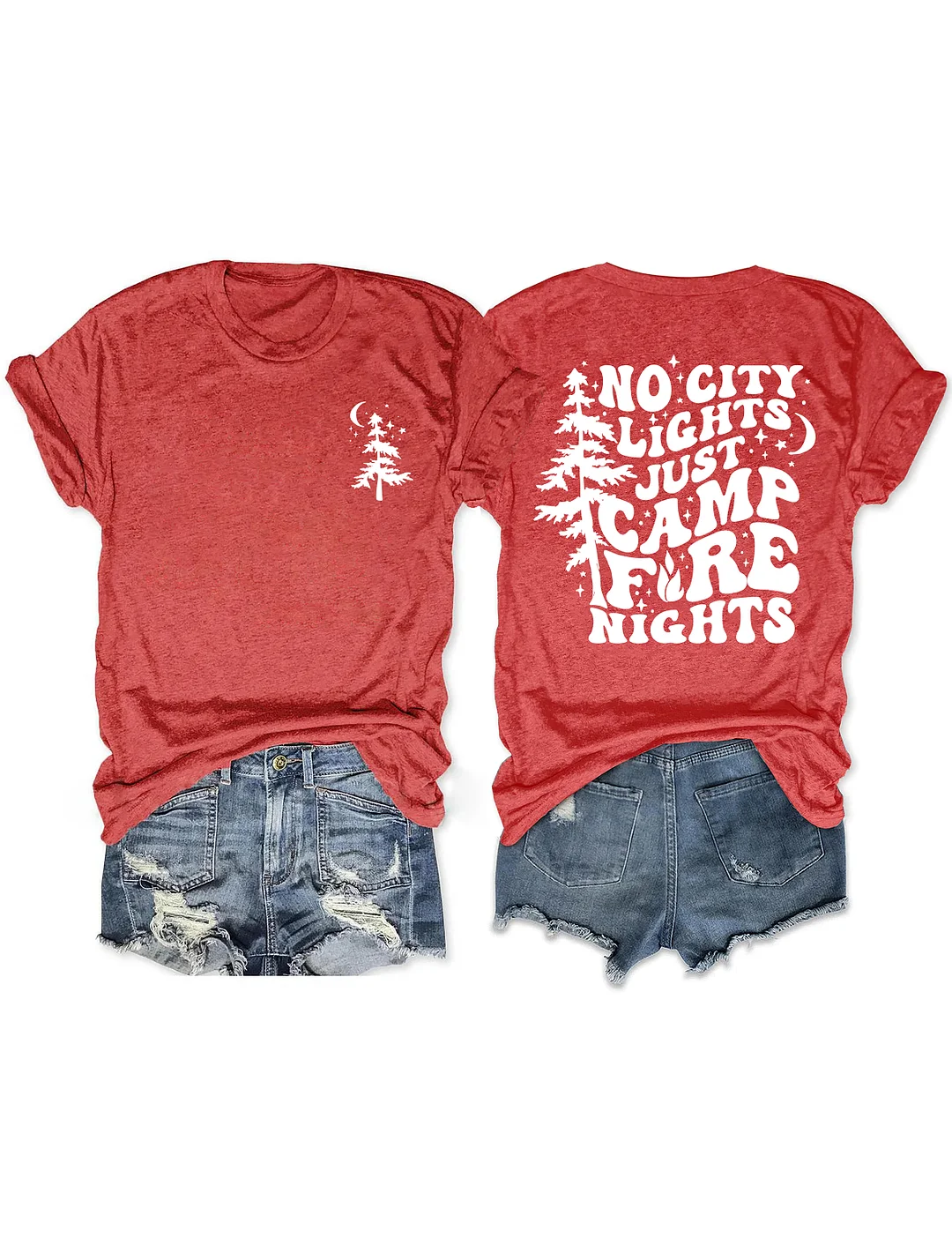 No City Lights Just Camp Fire Nights T-shirt