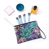 Diamond Painting Succulents Single Side PU Cosmetic Bag Ladies Clutch