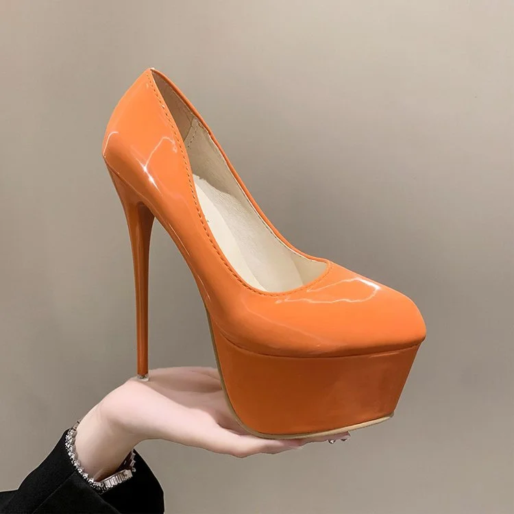 Yyvonne Autumn New High Heel Single Shoes Women's Color Fine Heel Sexy Single Shoes Waterproof Table Ultra-High Heel Nightclub Women's Shoes Tide
