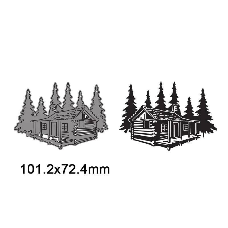 Tree Wooden House Metal Cutting Dies For DIY Scrapbook Cutting Die Paper Cards Embossed Decorative Craft Die Cut New