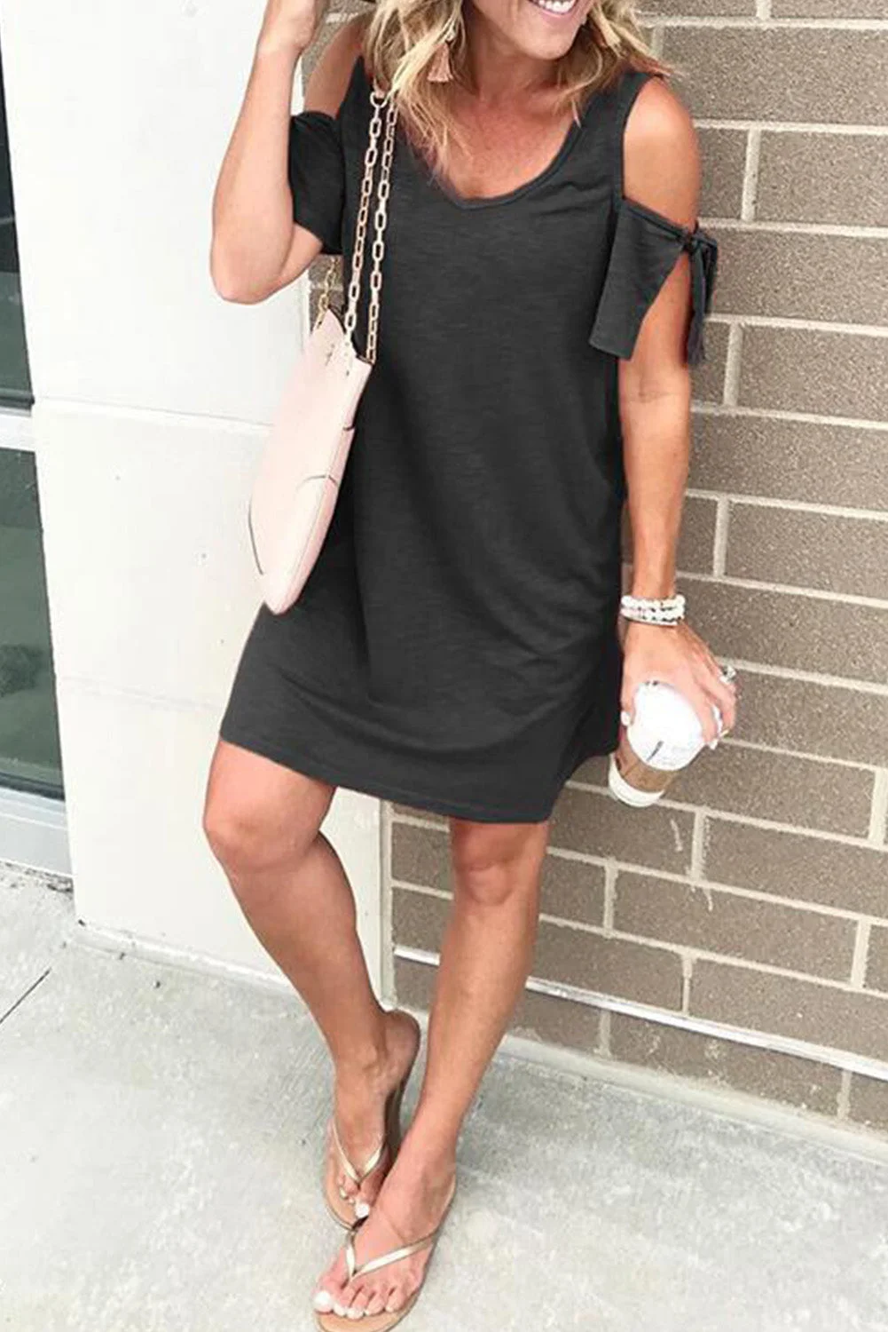 Buzzdaisy Cold Shoulder Shift Dress