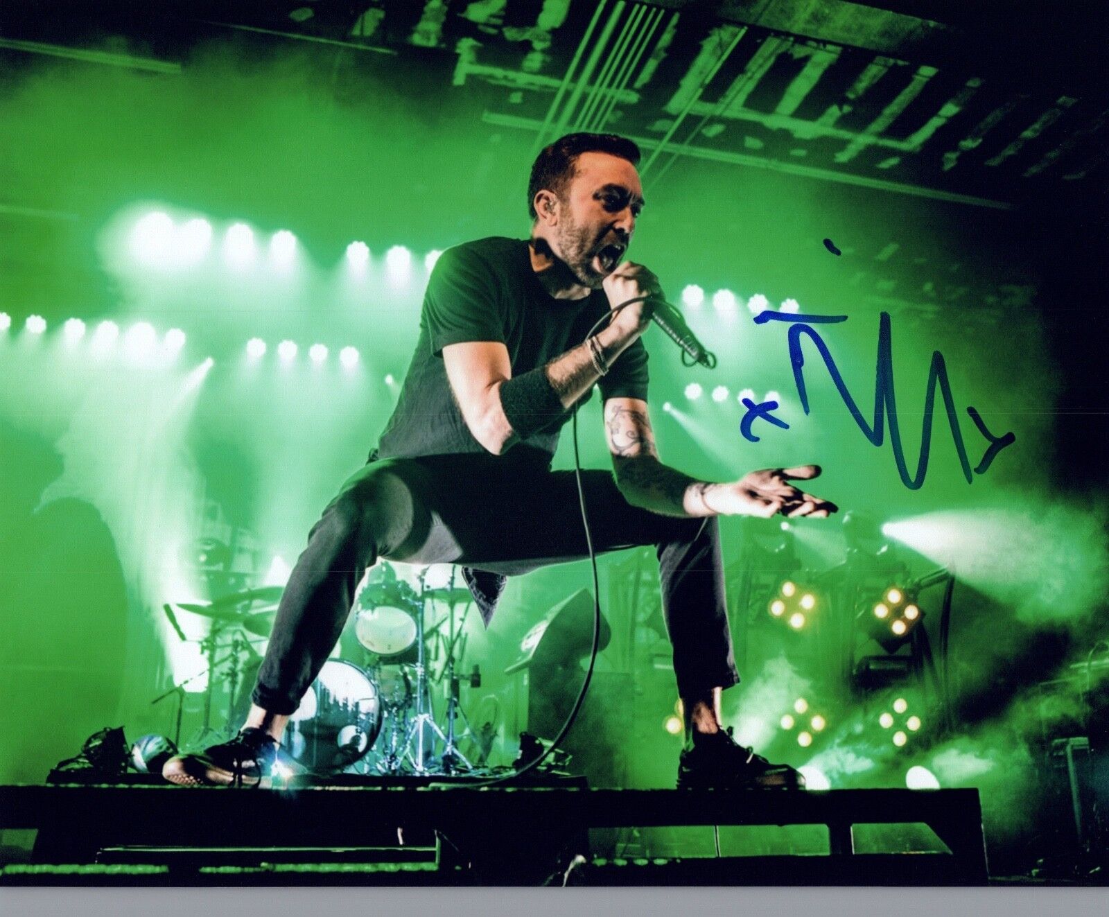 Tim McIlrath Signed Autograph 8x10 Photo Poster painting RISE AGAINST Lead Singer COA