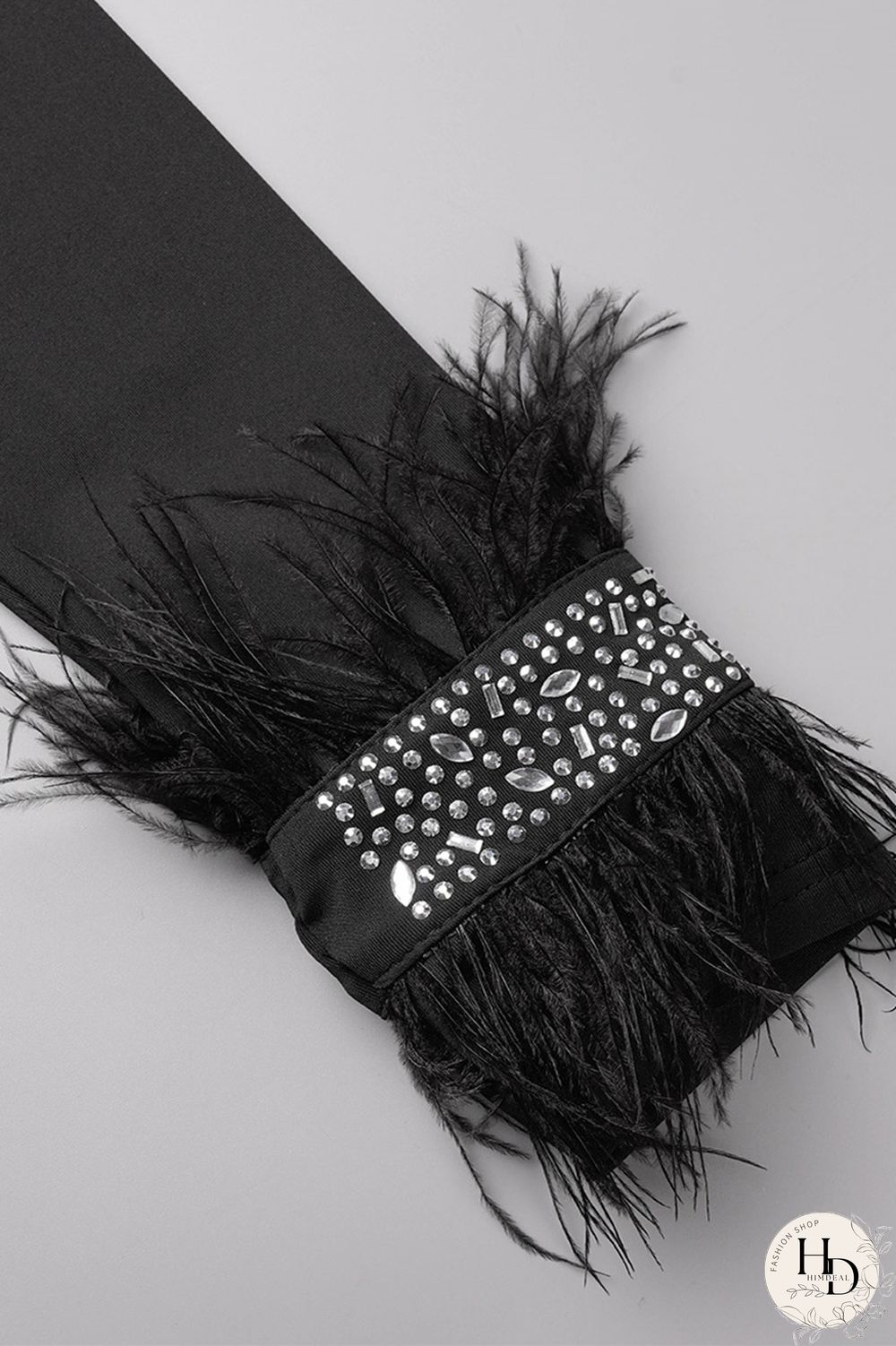 Black Sexy Hot Drilling Patchwork Hot Drill O Neck Sheath Dresses