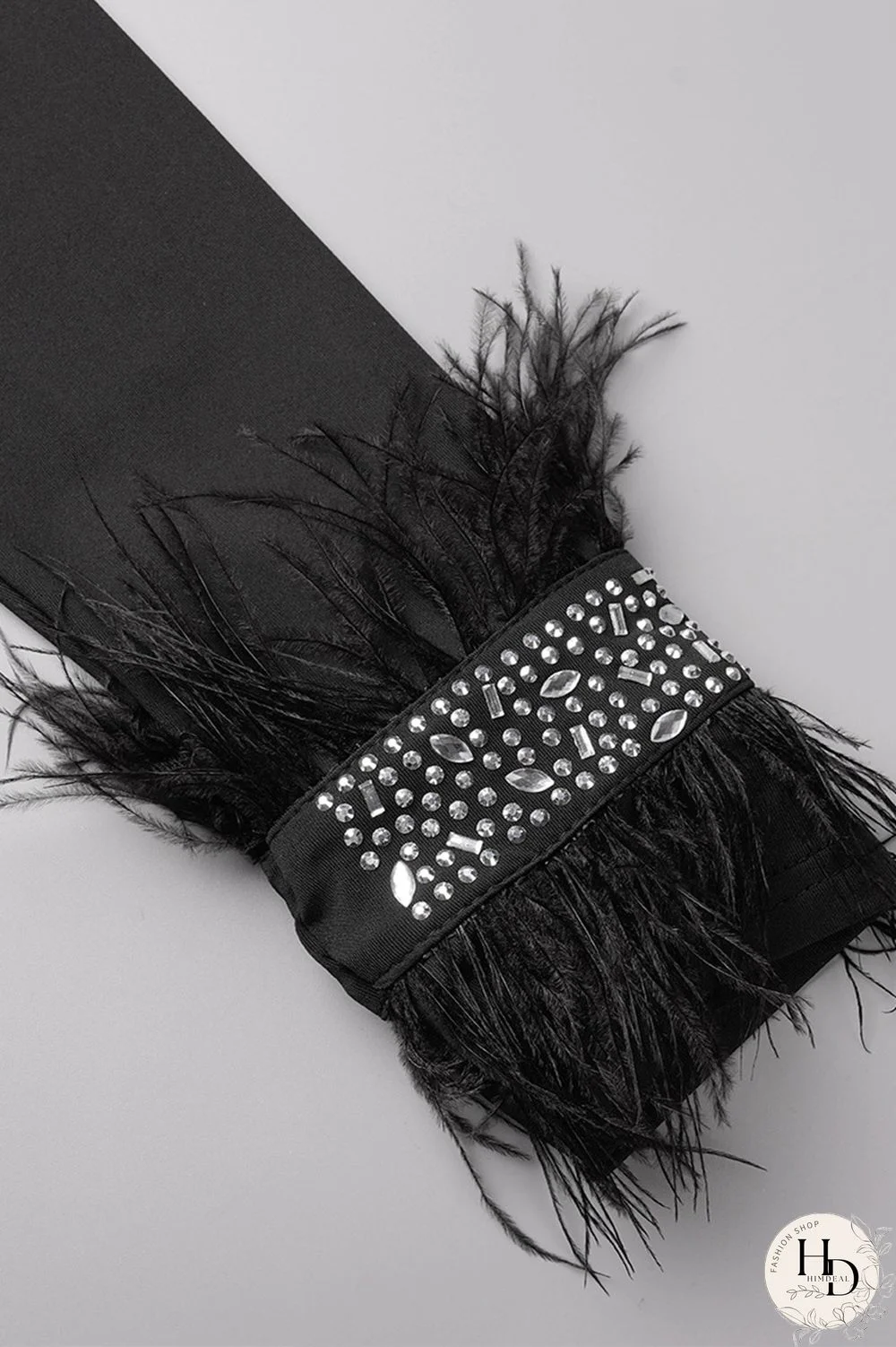 Black Sexy Hot Drilling Patchwork Hot Drill O Neck Sheath Dresses