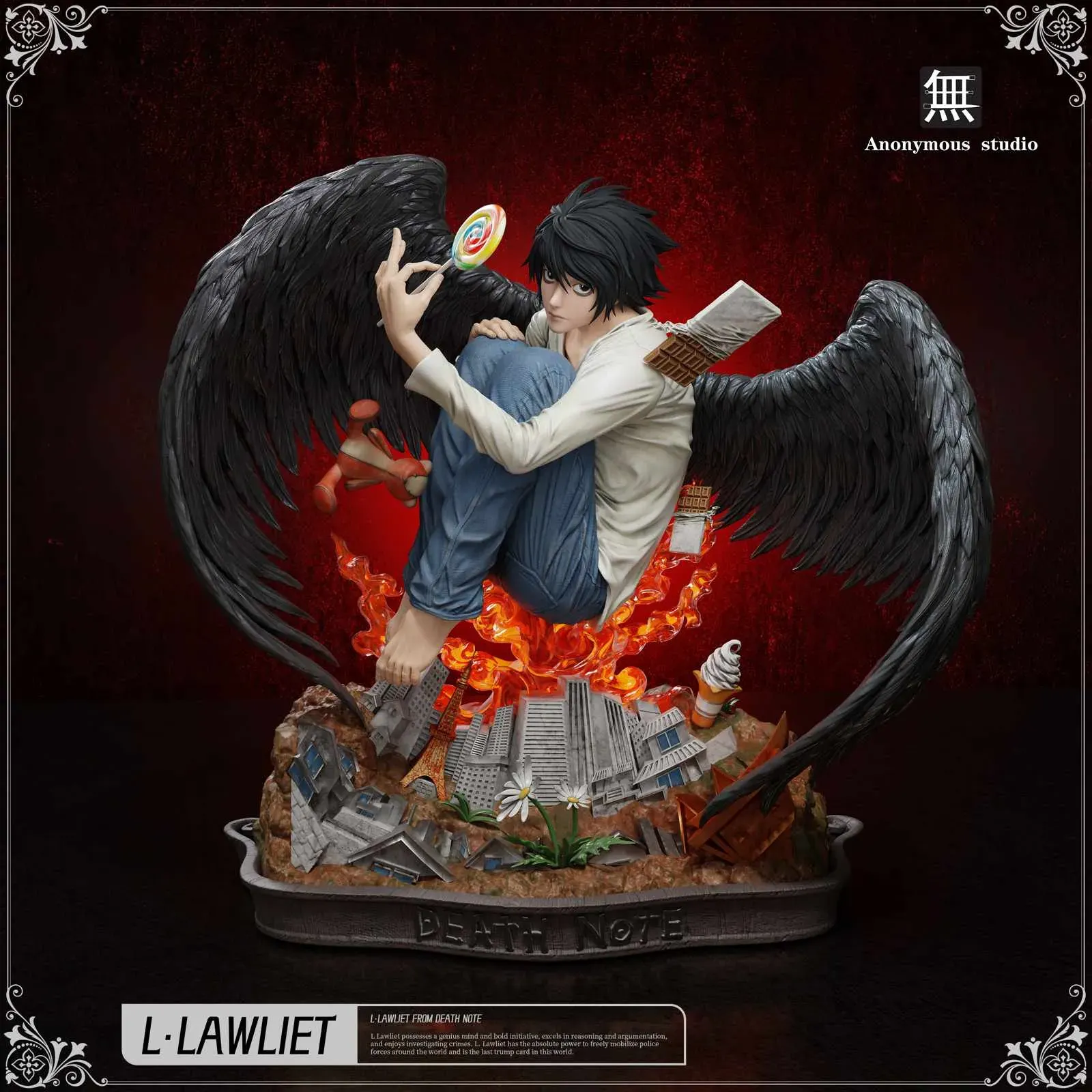 L Lawliet - Death Note Resin Statue - Anonymous Studios