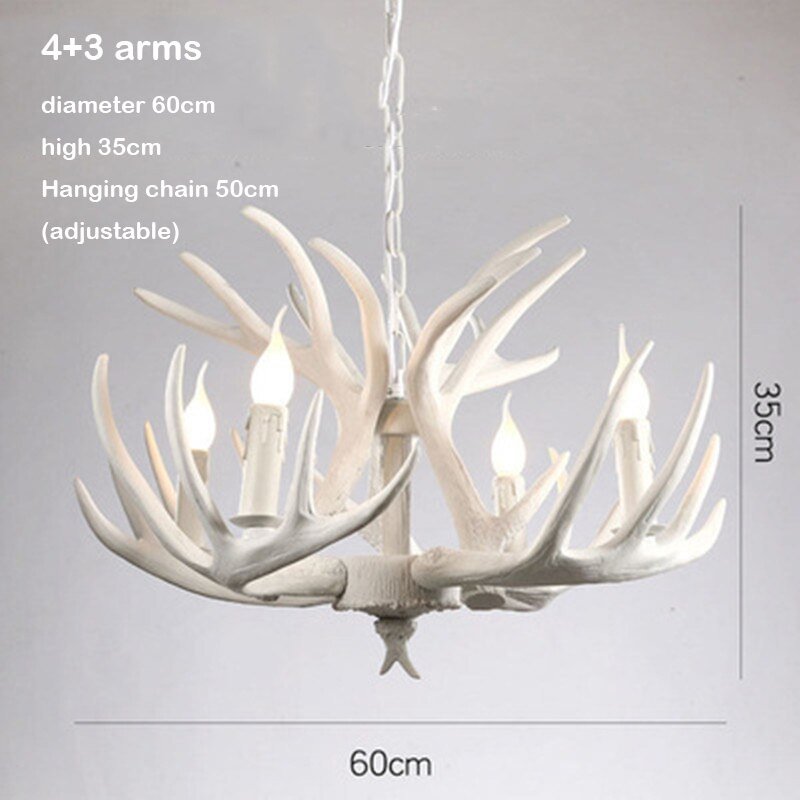 Nordic LED Chandelier E14 Pendant Lamp Lighting Hanglamp Industrial Buck Deer Horn Antler Bedroom lamp Living Room chandeliers