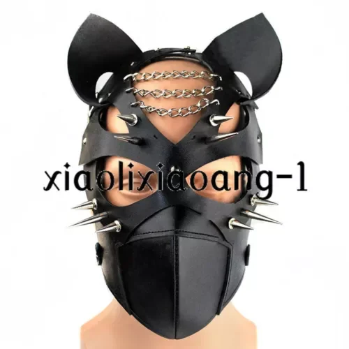 pornhint Pornhint Leather Mask Adjustable Unisex Binding Belt Restraints Slaver Masks Couples Libido