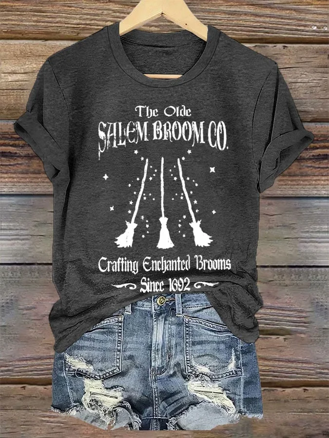 Women's The Olde Salem Broom Co Printed T-Shirt