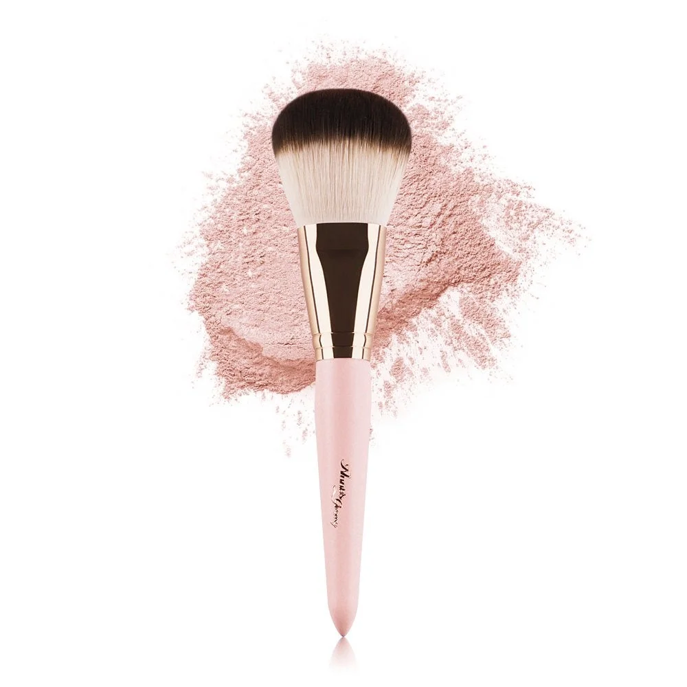 Large Bronzer Brush Loose Powder Foundation Make up Brush for Blending Blush Makeup (Pink)