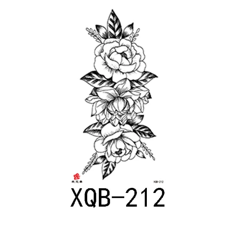 Small Full Arm Waterproof Tattoo Sticker Half Arm Arm Painted Flower Animal Arm Lasting European and American Tattoo Sticker