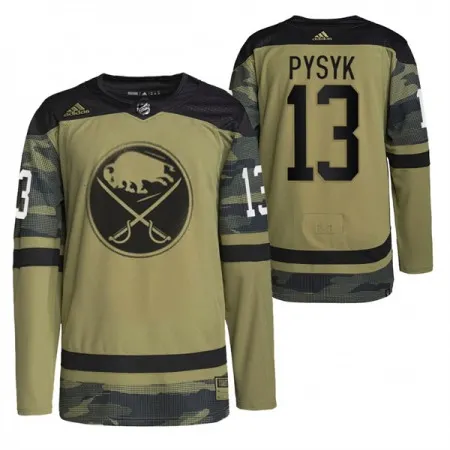 Men's Buffalo Sabres #13 Mark Pysyk 2022 Camo Military Appreciation Night Stitched Jersey