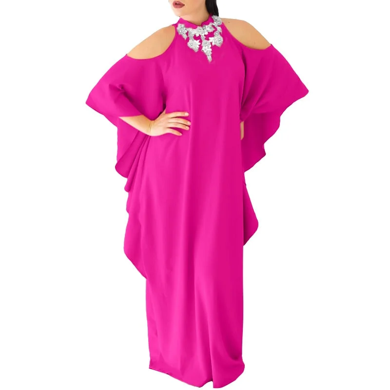 Summer Maxi Long Dress 2022 VONDA Women Sundress Vintage Solid Color Party Long Maxi Dress Sexy Party Vestido Oversized Robe