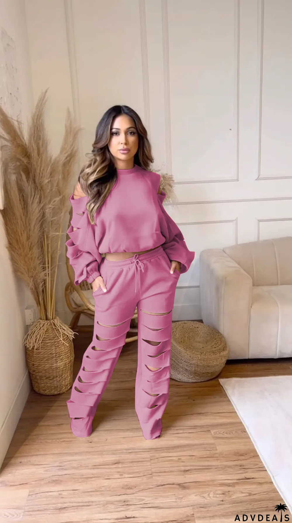 Casual Suit Ripped Fashionable Tracksuit