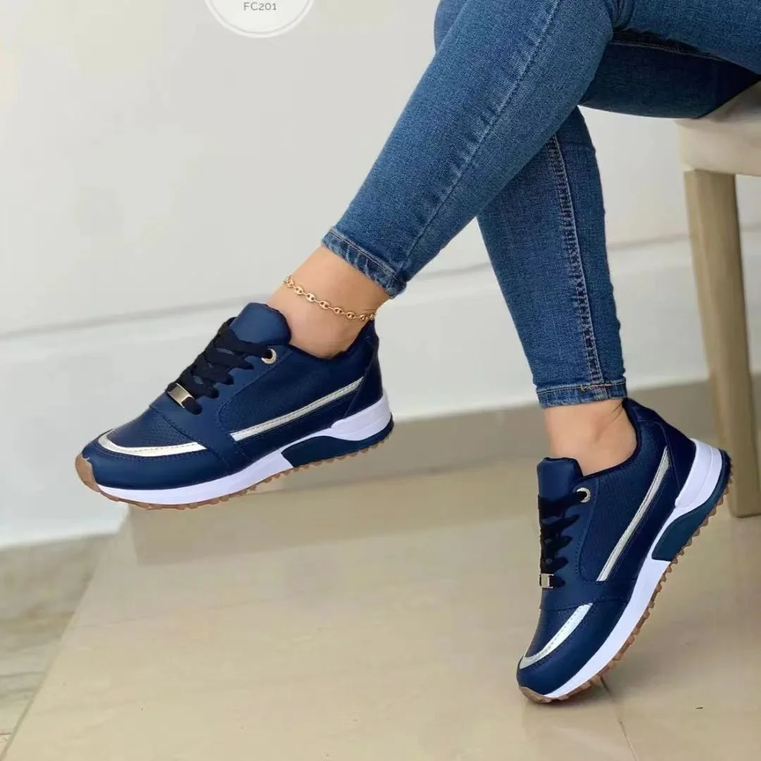 Breakj Breakj Coloring In Autumn 2025 Thick Soles Light And Casual Single Shoes Cross-Lace Casual Sneakers Single Shoes