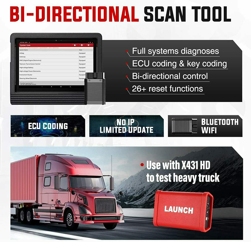 Launch X431 V+ Full System Automobile Scanner With Programming Functions