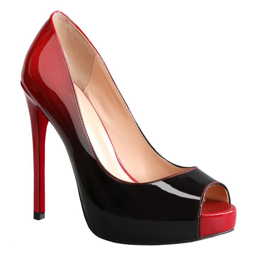 120mm Red Bottom Women's Platforms Heels Party Wedding Pumps-MERUMOTE
