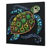 DIY Pre-Framed Turtle Button Art Canvas Kit