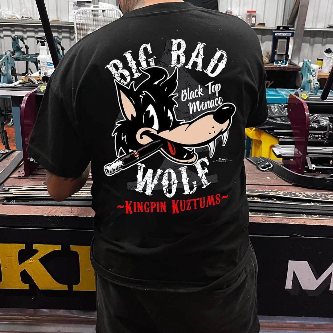 BIG BAD WOLF Print Men's T-shirt
