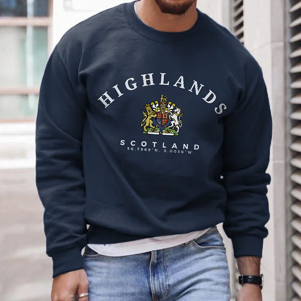 The Scottish Highlands Print Crew Neck Sweatshirt