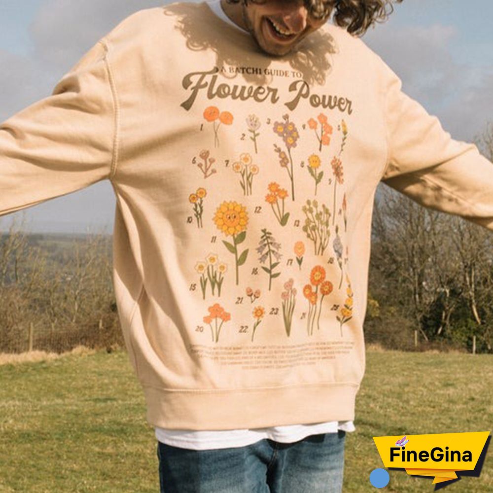 Men Vintage Abstract Art Floral Print Casual Sweatshirt