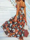 Floral Printed Hawaii Style Two-Piece Suits