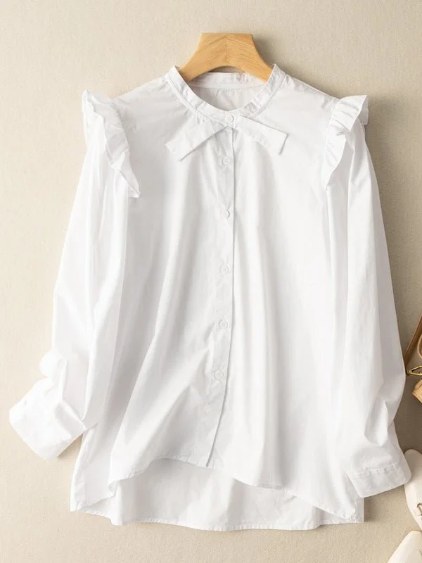 Natural Fabric Loose And Casual Shirt With Vintage Fungus Design