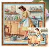 Modern Housewife-11CT Stamped Cross Stitch 40*40cm/15.75*15.75in tapestrymarket
