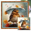 Bird Holding Umbrella - 11CT Stamped Cross Stitch - 40*40cm