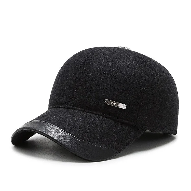 Brand Autumn Winter Woollen Fabrics Baseball Cap Snapback Men Hat Outdoor Keep Super Warm Bone Dad Adjustable Hats
