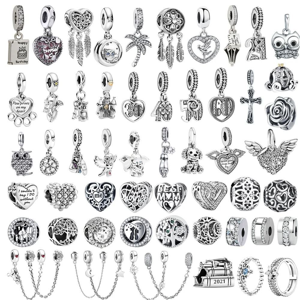 DIY Jewelry：100% 925 Sterling Silver Charms Necklace