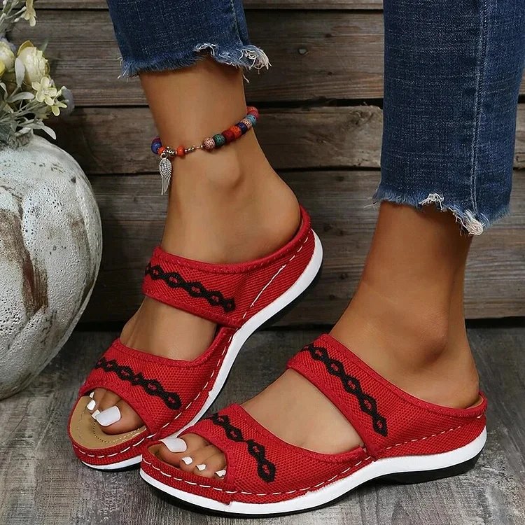 Leather Orthopedic Arch Support Sandals Walking Sandals