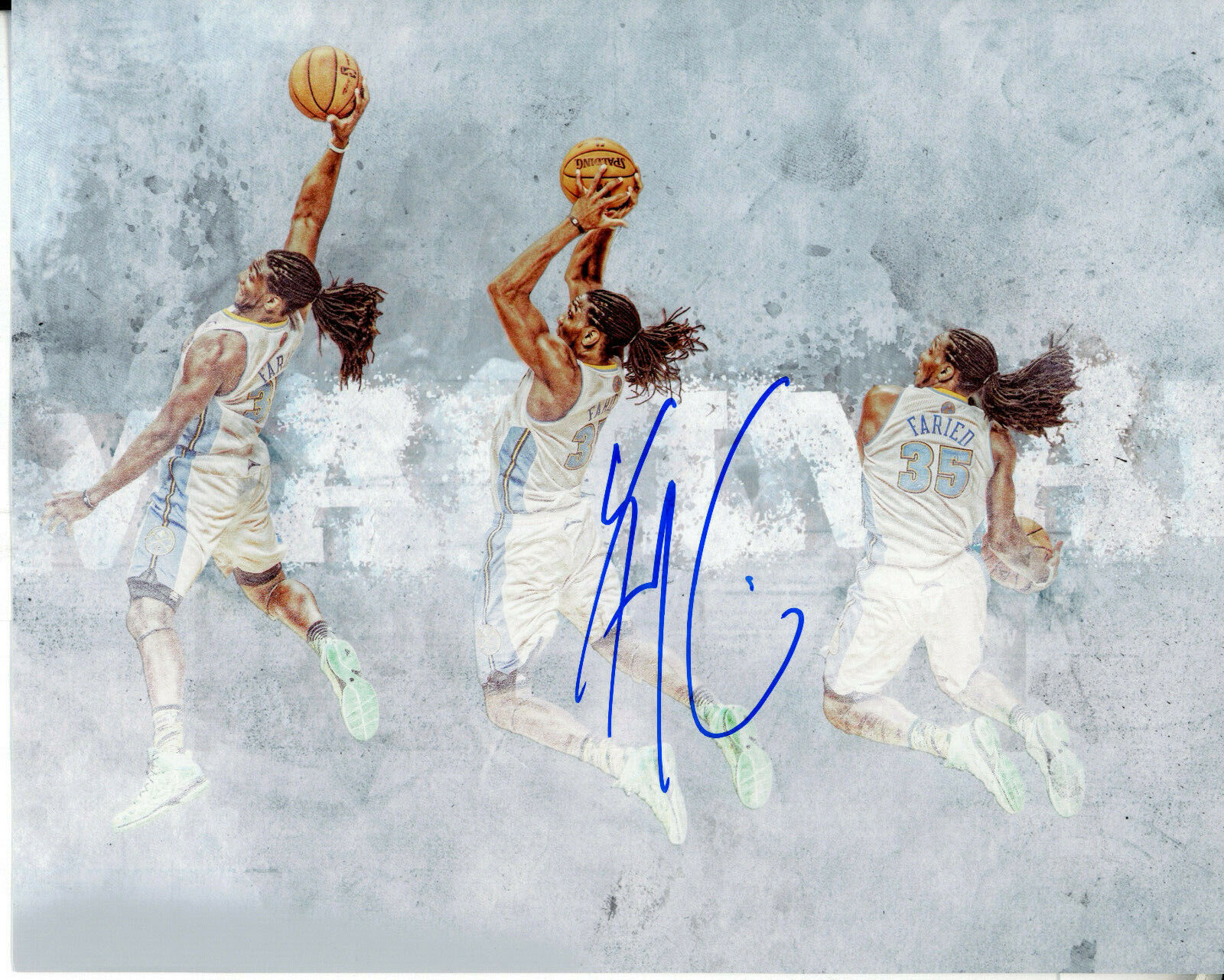 Kenneth Faried Autographed 8x10 Denver Nuggets#S1533