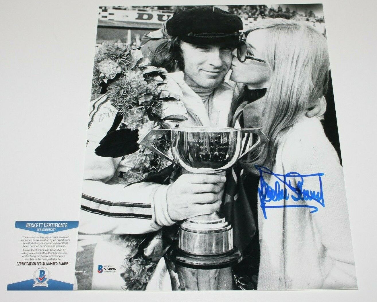 JACKIE STEWART FORMULA 1 LEGEND HAND SIGNED 11x14 Photo Poster painting 2 BECKETT BAS COA PROOF