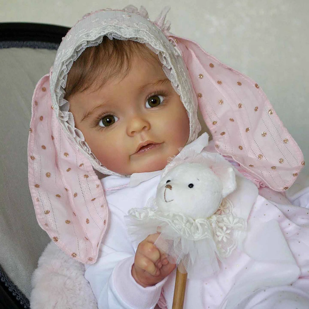 22" Reborn Baby Dolls Realistic Soft Weighted Body With Innocent&Pretty Face Toddler Baby Girl Janice