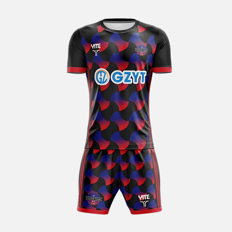 YITE | LZ24-026-Black And Red Soccer Uniforms