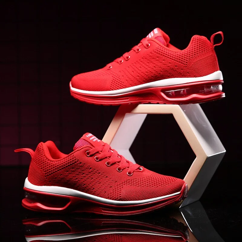 Men's Sneakers Spring Autunm Mesh Breathable Sports Shoes Lightweight Shock Absorption Men Air Shoes White Sneakers 2021 New