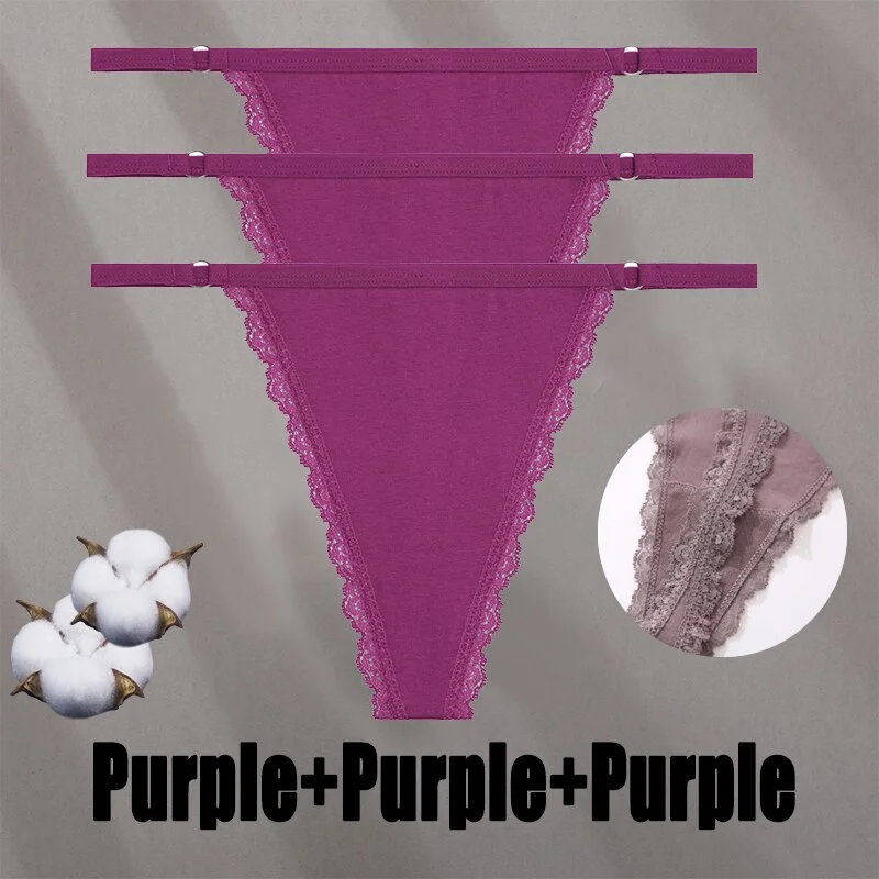 Billionm Sexy Lace Panties for Women Cotton Underwear Thong With Hollow Out Hook G-String Female Breathable Intimates Lingerie