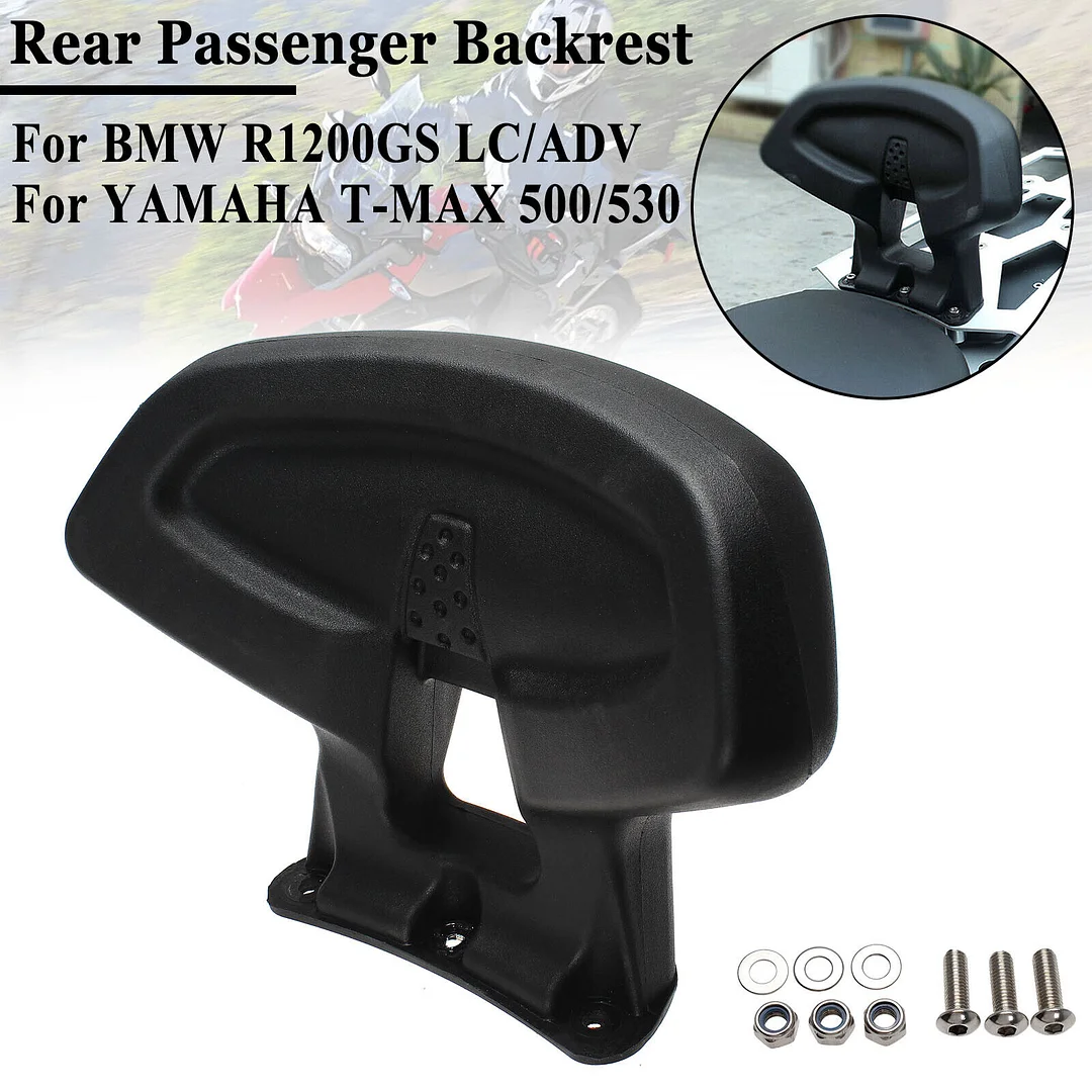 Backrest Back Support Pad For YAMAHA T-MAX 500/530 BMW R1200GS LC/ADV