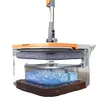 Cleaning Rotary Mop Wet Dry Use Floor Bucket Mop Cloth Hand-free for Home Office