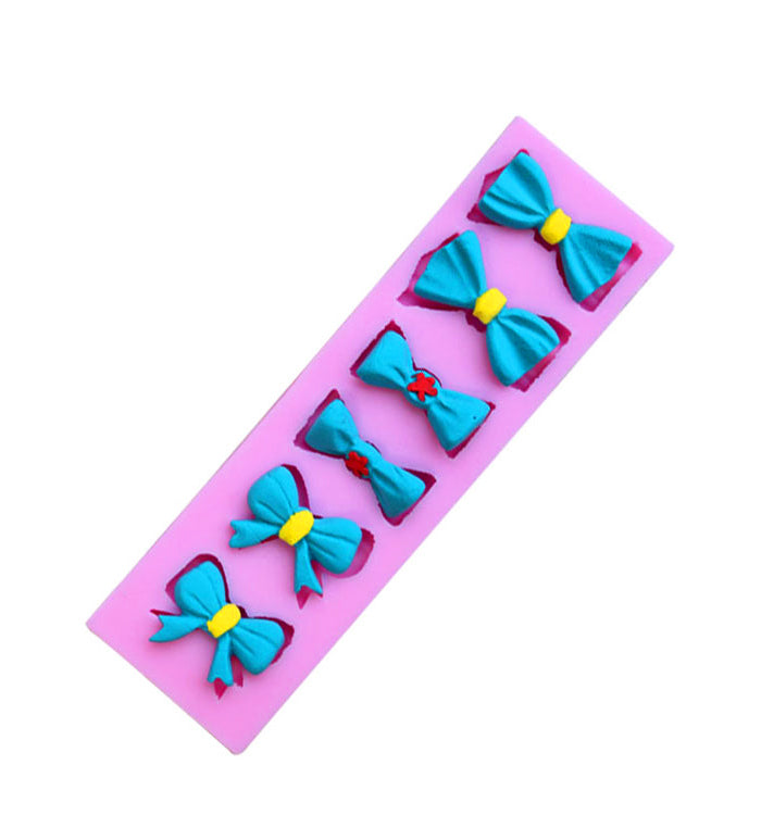 3 Shapes Bow Tie Bow Knot Fondant Cake Cupcake Silicone Mould