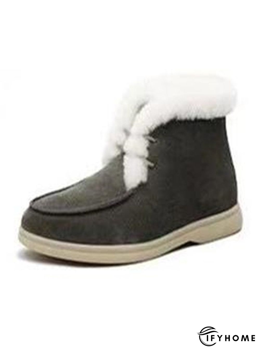 Plush Warm Lace-Up Snow Boots | IFYHOME
