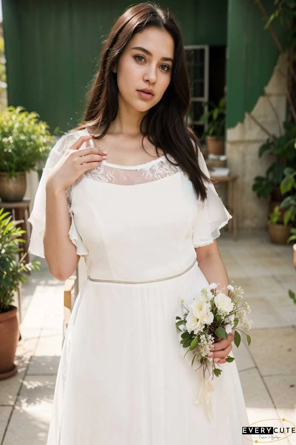 elegant boat neck a line midi dress for plus size women
