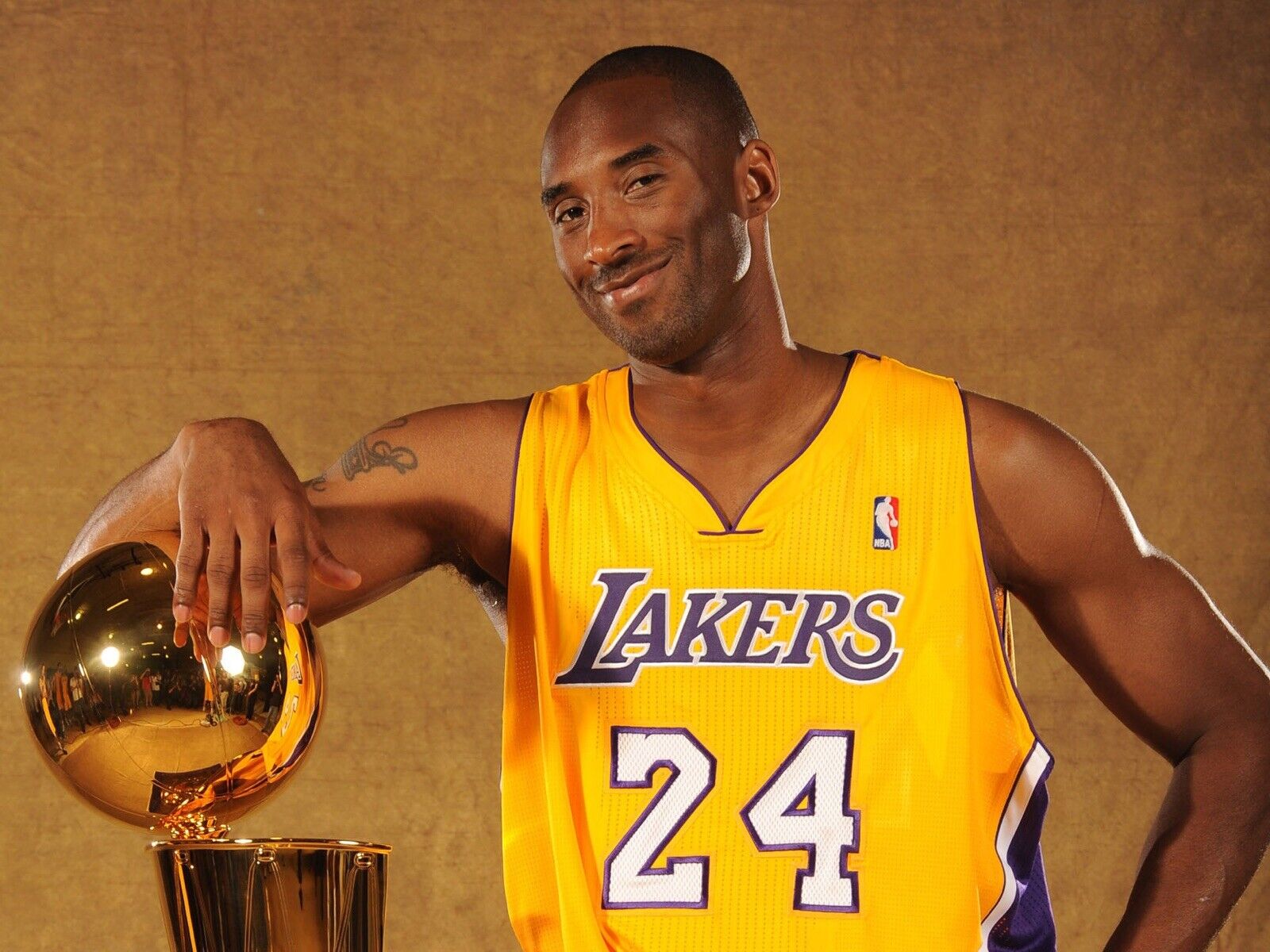 Kobe Bryant Poster (11x14) los angeles lakers Photo Poster painting championship trophy Mamba