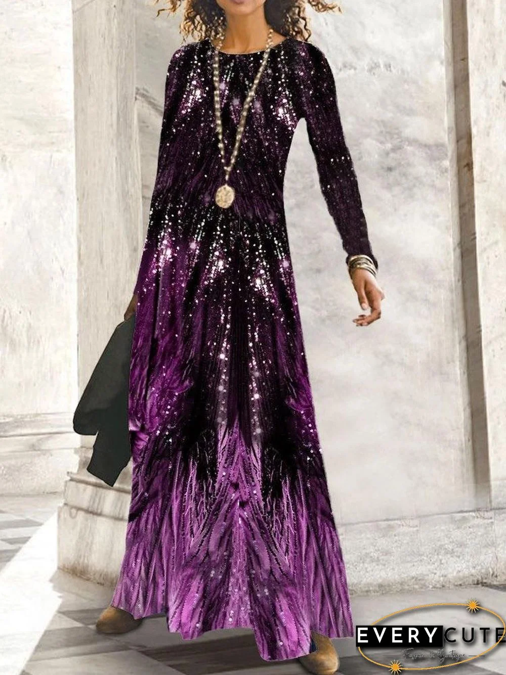 Retro Long Pullover Women Dress