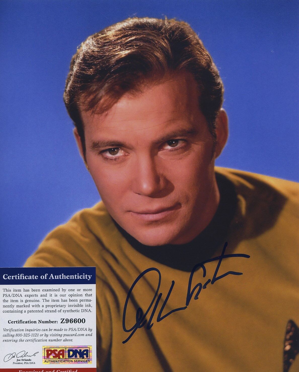 WILLIAM SHATNER STAR TREK SIGNED AUTOGRAPHED COLOR 8X10 Photo Poster painting PSA DNA Z96600