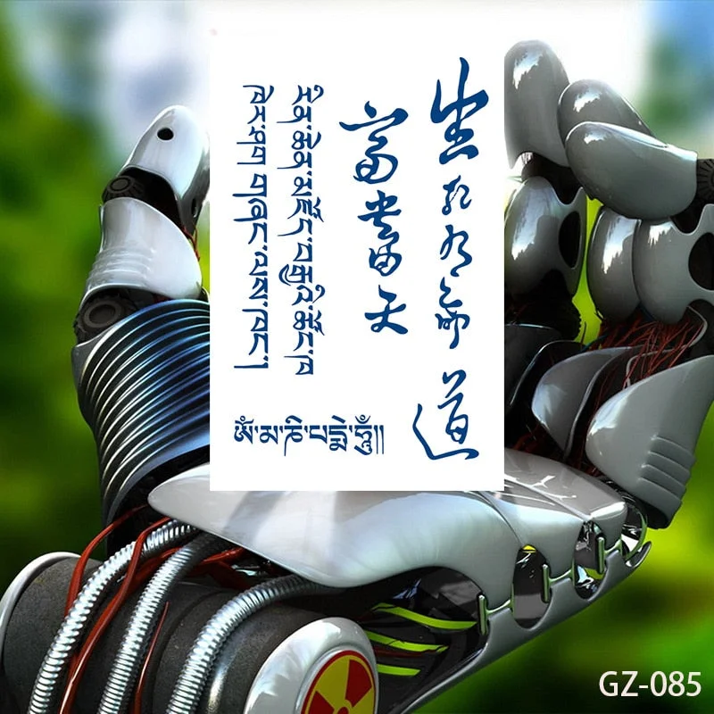 Temporary Waterproof Tattoo Sticker Chinese Character Your Guardian Hero Love Juice Ink Lasting Arm Back Body Leg Fake Tatoo DIY