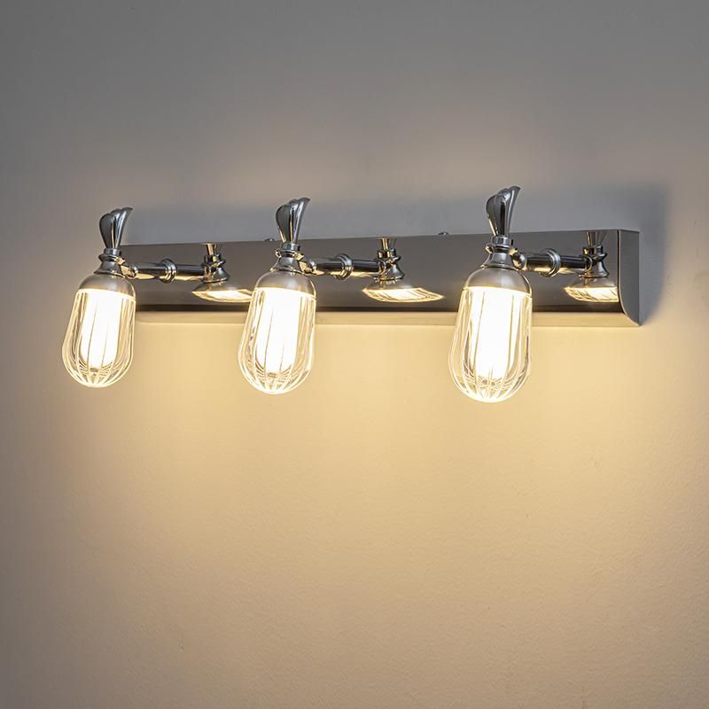 Modern Multi-Head Silver Brushed Vanity Lighting