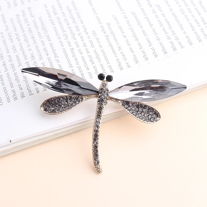 Shiny Dragonfly Alloy Inlay Zircon Women’s Brooches